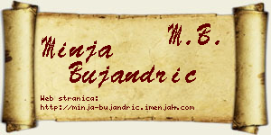 Minja Bujandrić vizit kartica